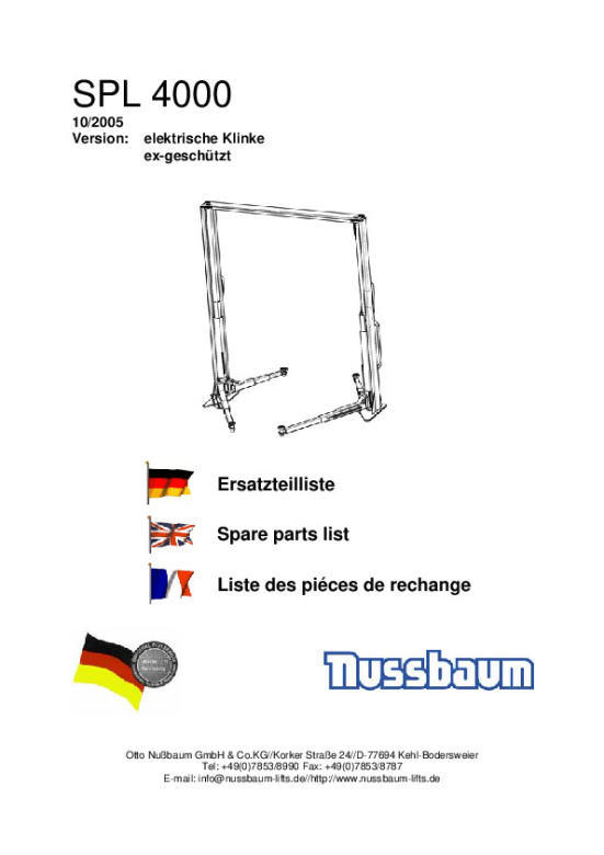 Nussbaum hebebühne cabeza almacén conjunto compuesto por axiales y radiallager nuevo P